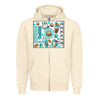 Sandshell cafecito y chisme Zipper Hoodie - MaliasSmallBusiness