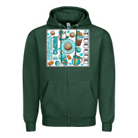 Sports Green cafecito y chisme Zipper Hoodie - MaliasSmallBusiness