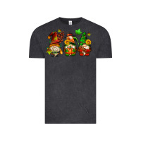 Vintage Black fall gnomes with pumpkin pie Vintage Tee - AdoDesignShop