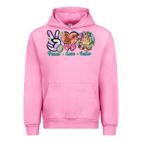 Fuchsia Pink Peace love Easter Day Urban Hoodie - HowdyJamesFarm
