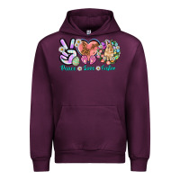 Mauve Wine Peace love Easter Day Urban Hoodie - HowdyJamesFarm