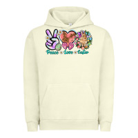 Pigment Pistachio Peace love Easter Day Urban Hoodie - HowdyJamesFarm