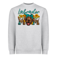 Heather Grey labrador mom Heavyweight Sweatshirt - Artiststas