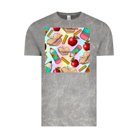 Cloud Rock school seamless pattern Vintage Tee - BundleAndBundleShop