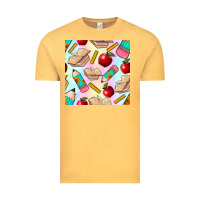 Vintage Mustard school seamless pattern Vintage Tee - BundleAndBundleShop