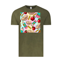 Vintage Olive school seamless pattern Vintage Tee - BundleAndBundleShop