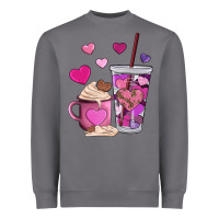 Storm valentines day heart coffe Heavyweight Sweatshirt - AdoDesignShop