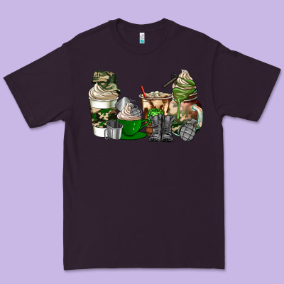 Veteran Coffee Cups Premium Tee Designed By Adodesignshop