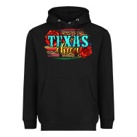 Black Texas Chica with roses Heavyweight Hoodie - Jasminsmagicworld