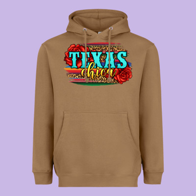 Texas Chica With Roses Heavyweight Hoodie Designed By Jasminsmagicworld