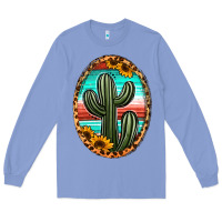 Colony Blue serape and sunflower cactus Long Sleeve Tee - Jasminsmagicworld