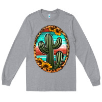 Heather Grey serape and sunflower cactus Long Sleeve Tee - Jasminsmagicworld