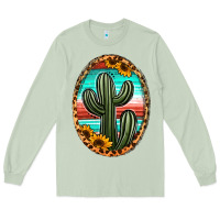 Matcha serape and sunflower cactus Long Sleeve Tee - Jasminsmagicworld