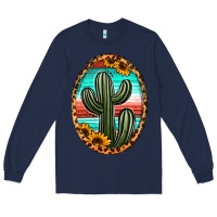 Navy serape and sunflower cactus Long Sleeve Tee - Jasminsmagicworld