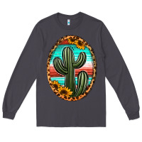 Smoke serape and sunflower cactus Long Sleeve Tee - Jasminsmagicworld