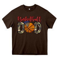 Chocolate Brown basketball dad Heavy Core Tee - Zillion Design Studio