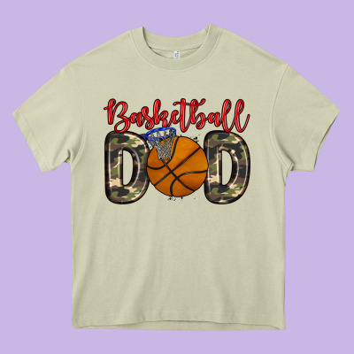 Basketball Dad Heavy Core Tee Designed By Zillion Design Studio