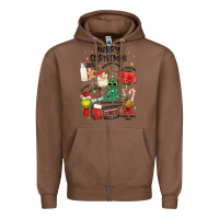 Chestnut merry christmas Zipper Hoodie - MaliasSmallBusiness