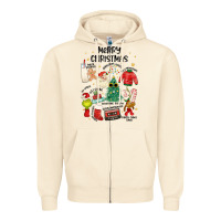 Sandshell merry christmas Zipper Hoodie - MaliasSmallBusiness