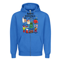 True Royal merry christmas Zipper Hoodie - MaliasSmallBusiness