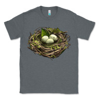Charcoal Heather Bird Nest With Eggs Classic Tee - LillyAllenDesigns