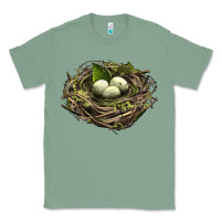 Sage Bird Nest With Eggs Classic Tee - LillyAllenDesigns