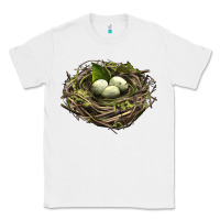 White Bird Nest With Eggs Classic Tee - LillyAllenDesigns