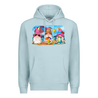 Blue Mist summer gnomes Premium Hoodie - NancyCooperArtShop