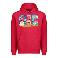 Cardinal summer gnomes Premium Hoodie - NancyCooperArtShop