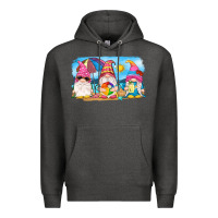 Charcoal Heather summer gnomes Premium Hoodie - NancyCooperArtShop