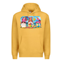 Mustard summer gnomes Premium Hoodie - NancyCooperArtShop