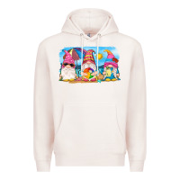 Pale Pink summer gnomes Premium Hoodie - NancyCooperArtShop