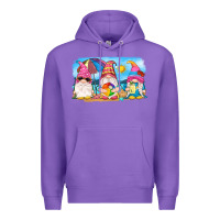 Purple summer gnomes Premium Hoodie - NancyCooperArtShop