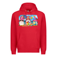 Red summer gnomes Premium Hoodie - NancyCooperArtShop