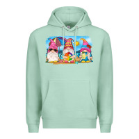 Seafoam summer gnomes Premium Hoodie - NancyCooperArtShop