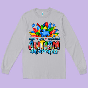 Autism Awareness Accept Love Understand Long Sleeve Tee Designed By Jahusdesignshop