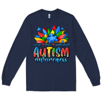 Navy autism awareness accept love understand Long Sleeve Tee - JahusDesignShop