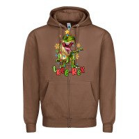 Chestnut tree rex trex christmas dinosaur Zipper Hoodie - MaliasSmallBusiness