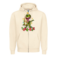 Sandshell tree rex trex christmas dinosaur Zipper Hoodie - MaliasSmallBusiness