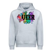 Heather Grey Queer Urban Hoodie - CowGirlArtShop