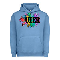 Pigment Pebble Blue Queer Urban Hoodie - CowGirlArtShop