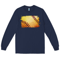 Navy softball brushstroke Long Sleeve Tee - Jasminsmagicworld