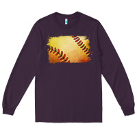 Plum softball brushstroke Long Sleeve Tee - Jasminsmagicworld