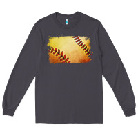 Smoke softball brushstroke Long Sleeve Tee - Jasminsmagicworld