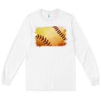 White softball brushstroke Long Sleeve Tee - Jasminsmagicworld