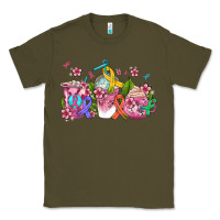 Army Green western cancer  coffee cups with ribbons Classic Tee - AdoDesignShop
