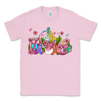 Bubblegum Pink western cancer  coffee cups with ribbons Classic Tee - AdoDesignShop