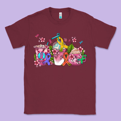 Western Cancer  Coffee Cups With Ribbons Classic Tee Designed By Adodesignshop
