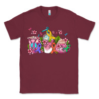 Burgundy western cancer  coffee cups with ribbons Classic Tee - AdoDesignShop
