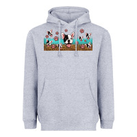 Heather Grey french bulldogs Heavyweight Hoodie - Jasminsmagicworld